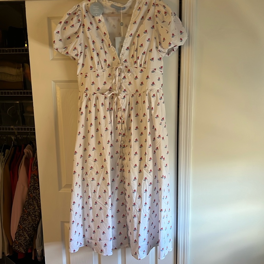 Hill House The Sabrina Dress - Love Boats Cotton XL